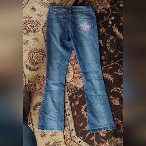 Southpole pink embroidered jeans
